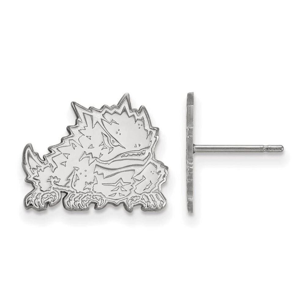 Sterling Silver Texas Christian University Small Post Earrings